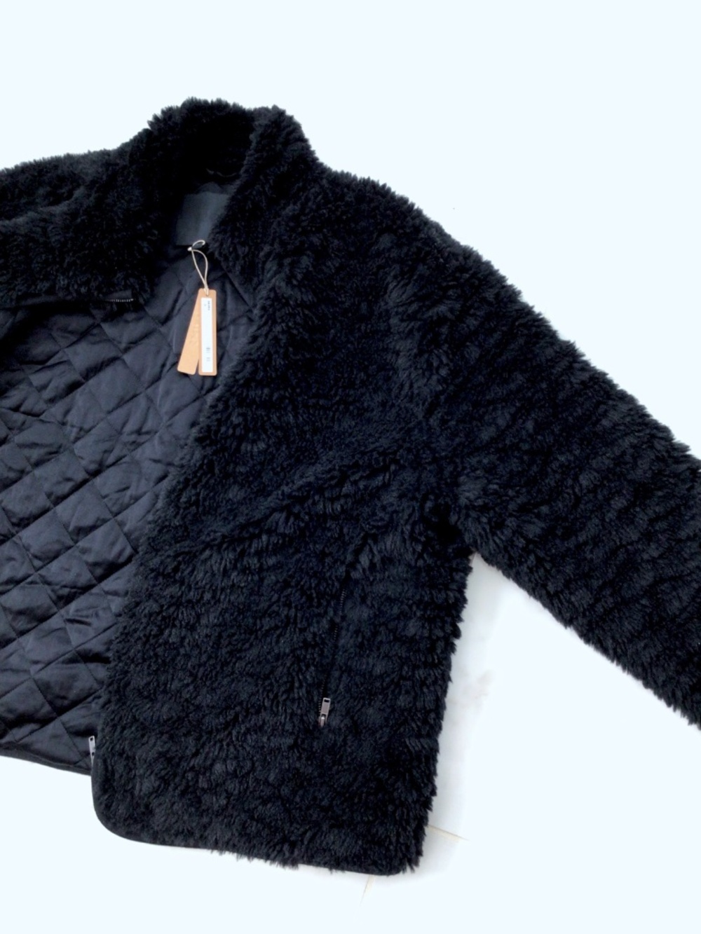 NWT Faux Fur Zip Up Mock Neck Jacket SKIMS (Sold Out) M - Picture 10 of 16
